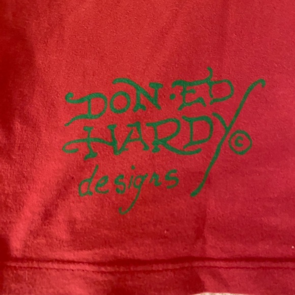 Vintage Ed Hardy by Christian Audigier Jewel Crystal Skull & Wings T Shirt - Picture 14 of 15